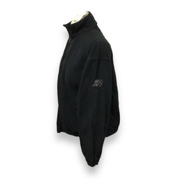 New Balance Mens Full Zip Active Lightweight Fleece Jacket, Black, size L - Picture 3 of 7